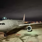 Aeronave KC-30 (Airbus A330 200), da FAB, pousou no Rio. Foto: Divulgação/FAB