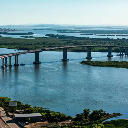 Nova Ponte do Guaíba, em Porto Alegre. Crédito: Giulian Serafim / PMPA

