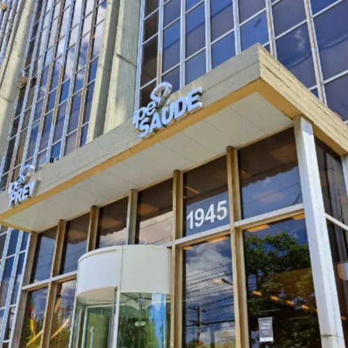 Sede do IPE Saúde, na avenida Borges de Medeiros, em Porto Alegre. Crédito: Matheus Lopes / Ascom IPE Saúde
