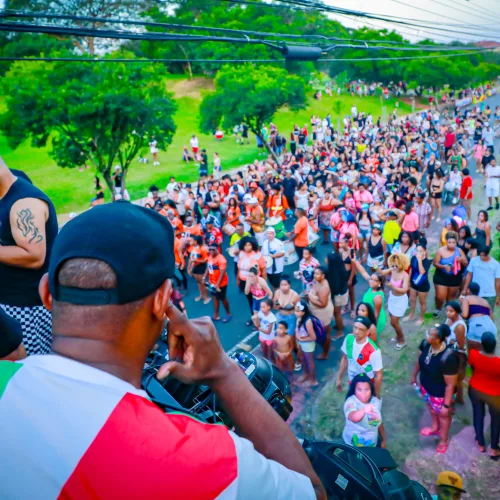 O Carnaval de Rua prosseguiu neste sábado (3), com os blocos animando foliões na zona Norte da capital - Foto: Alex Rocha/PMPA